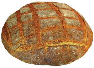 Oropan frozen Pugliese Round bread with remilled durum wheat semolina. Taste: intense, rich, aromatic. Texture: crispy crust, soft crumb.