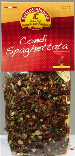 Condi spaghettata mix 15x60g. Ideal as pasta condiment. Chilli, parsley, garlic, dried tomatoes, salt. Order now