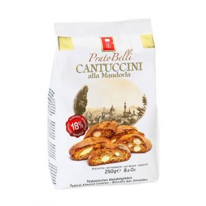 Almond cantuccini 10x250g bag. The classic Tuscan biscotti, made with fresh almonds. Crunchy and delicious.