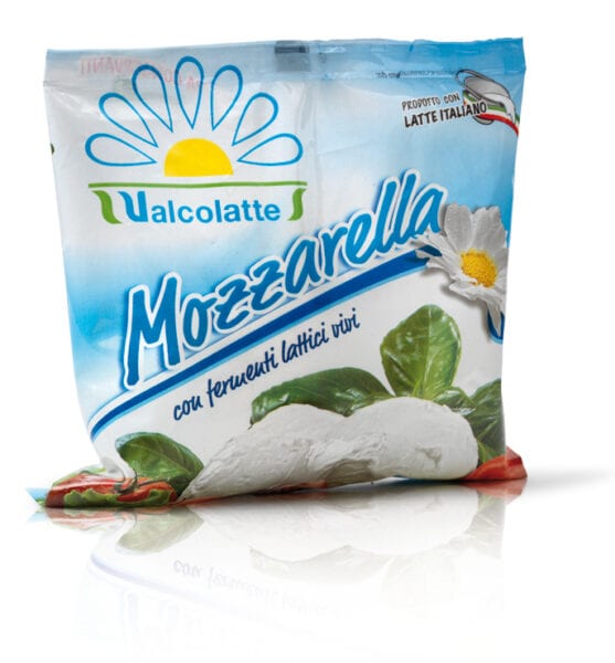 Valcolatte mozzarella bocconcino is made with Italian milk. The farms, located in Lombardy and Emilia-Romagna use 100% Italian cow's milk.