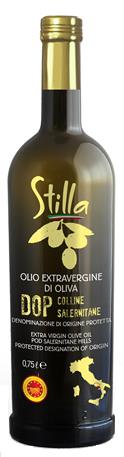 Stilla EVO Salernitane hills Extra Virgin Olive Oil PDO. With its fruity and balanced taste, it is indicated for all uses in the kitchen.