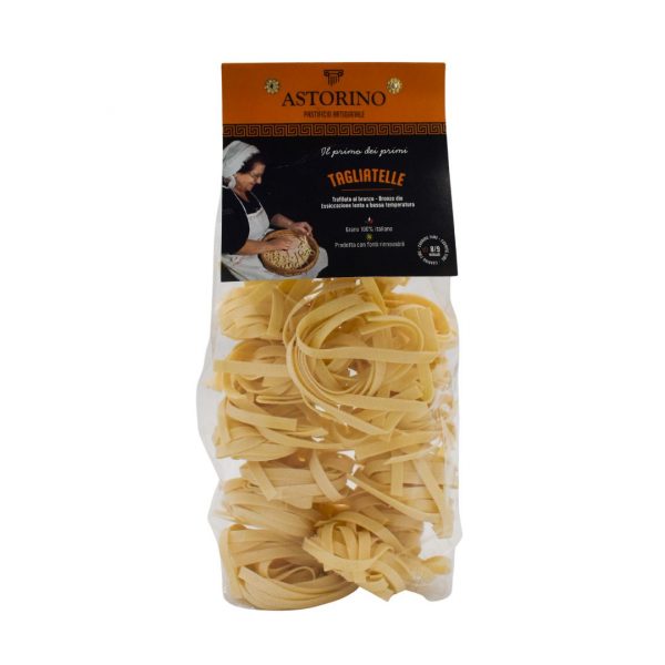 Astorino tagliatelle made exclusively with 100% Italian durum wheat semolina and following strict traditional methods, the final result is a pasta with sensational texture and taste.