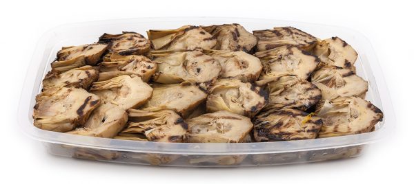 Grilled contadina artichokes in oil. Intense flavour & crispness. Entire artichokes seasoned with olive oil & parsley.