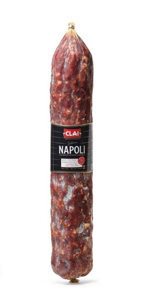Clai salame Napoli sweet 1.5kg vac pack. Clai salame Napoli dolce/sweet 1.5kg in vacuum pack. Order now at cibosano.co.uk