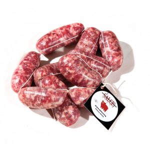 Salcis sausage classic. Traditional recipe Tuscan sausage, vacuum packed. Raw meat - Requires cooking prior to consumption