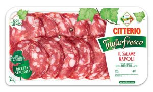 Citterio Napoli tagliofresco 12x70g. Salami Citterio Napoli sliced in ready to serve tray. Order now at cibosano.co.uk