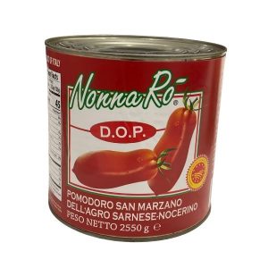 Rega nonnaro pomodori San Marzano 6x2.55kg. Whole peeled San Marzano tomatoes in tomato juice. Order now at cibosano.co.uk