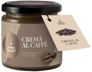 Fiasconaro coffee cream. Fiasconaro spreadable sweet creams made with typical Sicilian ingredients. Coffee flavour 