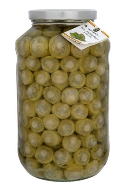 Fruttibosco artichokes in oil 3.9kg. Artichoke hearts in Olive Oil in 3.9kg jars. Order now at cibosano.co.uk