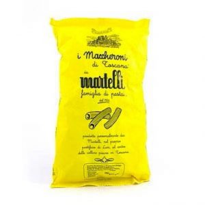 Martelli fusilli. Only the best Italian durum wheat semolina, cold water and bronze dyes are used to produce this exceptional artisan pasta.