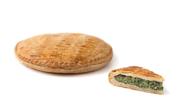 Torta pasqualina 6x700g. Fragrant puff pastry pie with spinach and ricotta cheese filling. Frozen. Order now