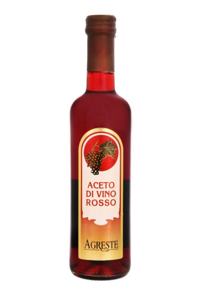 Red wine vinegar agreste. Made by the slow acetic fermentation of good wines selected especially for this purpose.