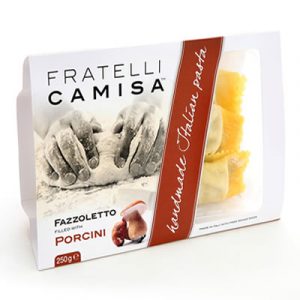 Fratelli Camisa panzerotto porcini mushroom pasta remains true to its origins, with simple, fresh ingredients, lovingly hand crafted.
