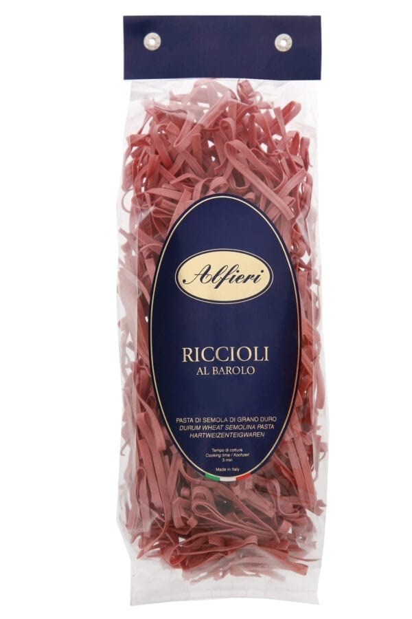 Alfieri riccioli barolo are made from the very best extra quality durum wheat semolina, brighter yellow colour than standard Semolina.