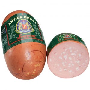 Leoncini mortadella bologna. With its delicate taste and unmistakeable aroma, it is one of the most loved cooked meats from Italy.