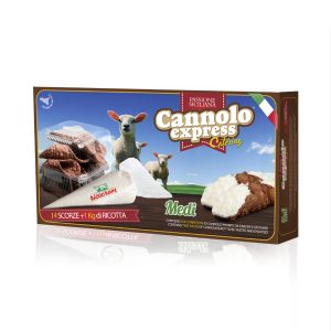 Ricocrem frozen cannolo kit medium. A complete kit with everything you need to make the traditional Sicilian cannoli.