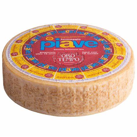 Agriform piave oro del tempo PDO. This cheese is pale straw in colour with a full, nutty flavour that intensifies as the cheese matures.