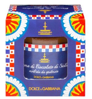 D&G Modica chocol. cream box & gift bag. Fiasconaro Dolce e Gabbana Chocolate spread cream limited edition.