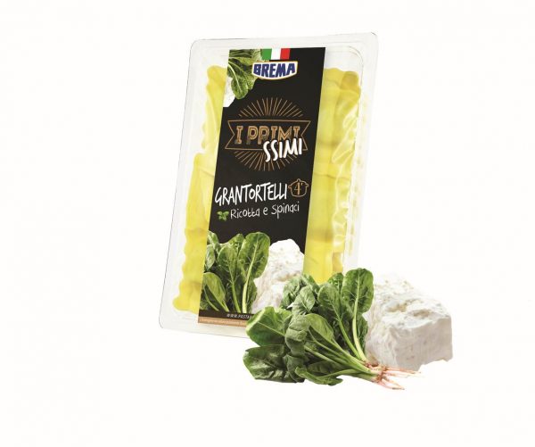 Brema grantortelli ricotta & spinach Primissimi, original and authentic flavours, filled in round shaped egg pasta parcels.