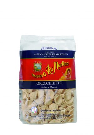 Orecchiette Di Martino. The best Italian durum wheat semolina. 100% Italian durum wheat. High digestibility. Order now
