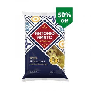 Antonio Amato amorosi N.101 24x500g. Durum wheat semolina amorosi pasta. Order now at cibosano.co.uk. SALE 50% OFF!