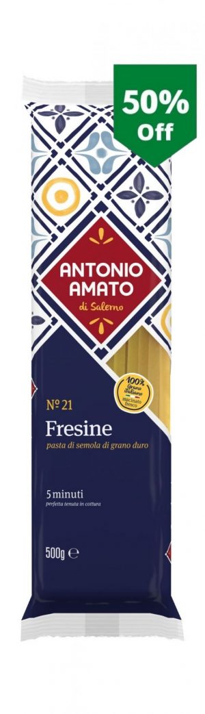 Antonio Amato fresine N.21 24x500g. Durum wheat semolina fresine pasta. Order now at cibosano.co.uk. SALE 50% OFF!