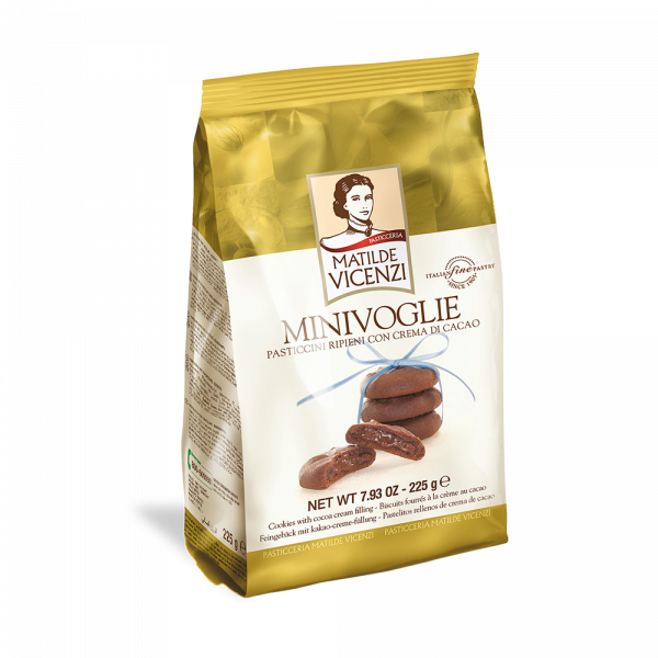 Vicenzi minivoglie chocolate biscuits are soft and creamy perfect to sweeten any occasion, even for the most refined palates.