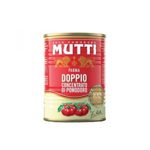 Mutti double tomato concentrate puree is made by evaporating the juice of red, ripe tomatoes. 100% Italian Tomatoes.