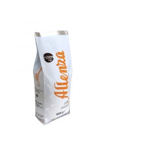 Allenza coffee white roasted beans. Roasted coffee beans White Quality with a soft and aromatic taste. 25% Robusta - 75% Arabica