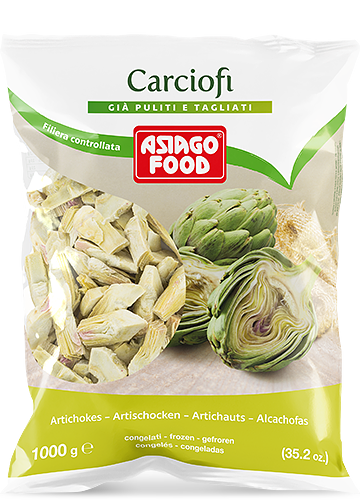 Asiago frozen artichokes sliced are carefully selected, cleaned and immediately frozen for practical and quick use.