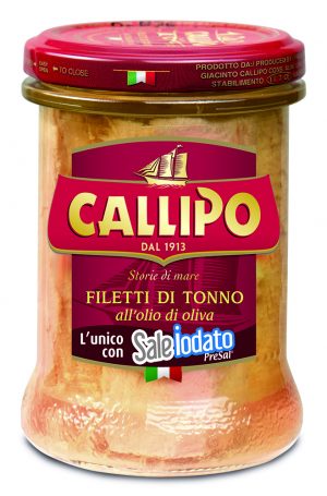 Callipo Tuna in olive oil jar uses only the best yellowfin tuna. Callipo - The only ones containing Iodized Salt Presal which is “protected”
