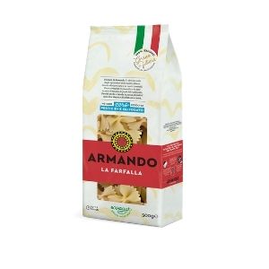 Armando farfalle made from 100% Italian durum wheat semolina and water, rough died and slow-dried. Order now!