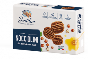 Gentilini nocciolini biscuits are the perfect synthesis between a traditional biscuit and an ​indulgent ​sweet, providing ​magic taste notes.