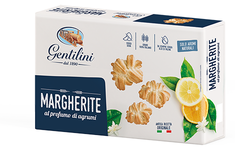 Gentilini margherite bisciuts, a traditional recipe are the secrets of this delicious biscuit. Delicate and fresh with a hint of zesty citrus
