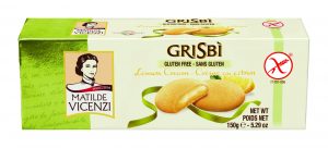 Grisbi' lemon gluten free biscuits 12x150g. Biscuits filled with lemon cream. Gluten Free. Order now at www.cibosano.co.uk