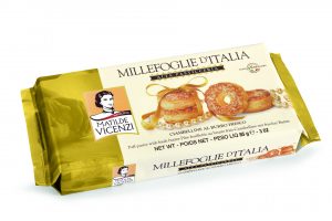 Vincenzi ciambelline biscuits with butter. A light sugar sprinkling enriches this bite-size puff pastry cookie, making it irresistible.