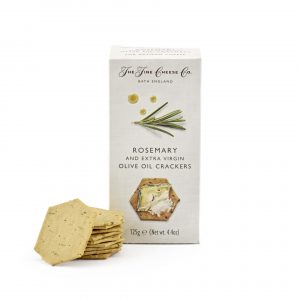 The Fine Cheese Co. Rosemary and Extra virgin olive oil crackers. A crunchy cracker for any goats’ milk cheese.