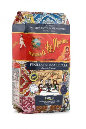 Fusilli cassareccia Di Martino Dolce&Gabbana. The best Italian durum wheat semolina. 100% Italian durum wheat. High digestibility.