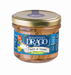 Drago tuna fillets in olive oil 100g. Order now at www.cibosano.co.uk