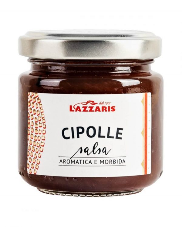 Lazzaris onion chutney. Soft and aromatic, works well with any dish. Adds a welcome bitter note to provolone and an interesting note to roast beef.