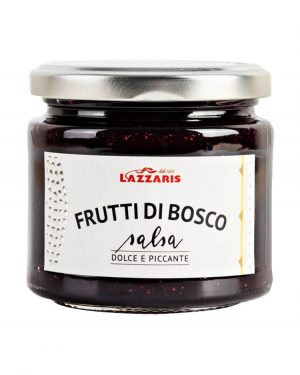 Lazzaris wild berry chutney is sweet & sour taste and full-bodied flavour. Enhances fresh mascarpone, ricotta and robiola.
