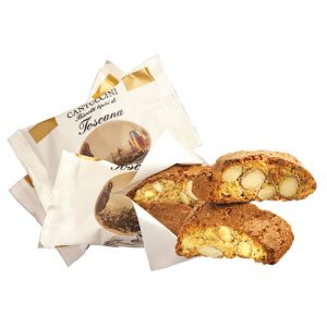 Almond cantuccini snack 10g (120pcs). The classic Tuscan biscotti, made with fresh almonds. Crunchy and delicious.
