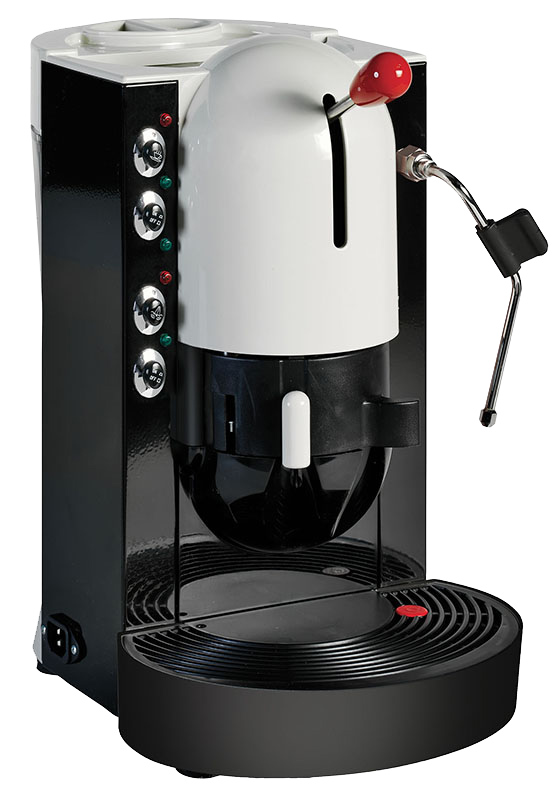 Allenza coffee machine with vapour office use. Coffee machine for coffee capsule office use with steam spout.