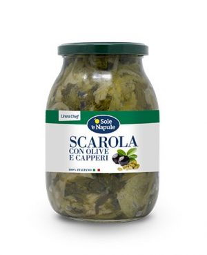 O Sole e Napule Scarole, olives and capers in jar 6x960g. Shop our range and order now at www.cibosano.co.uk