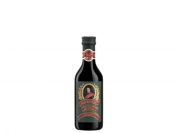 del duca organic vinegar PGI. This vinegar tastes sweet and sour. It is full-bodied in taste, and it is, therefore, ideal for grilled or fresh vegetables.