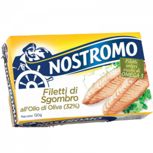 Nostromo mackerel fillets in olive oil 24x120g. Order now at www.cibosano.co.uk