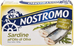 Nostromo sardines in olive oil 24x120g. Order now at www.cibosano.co.uk