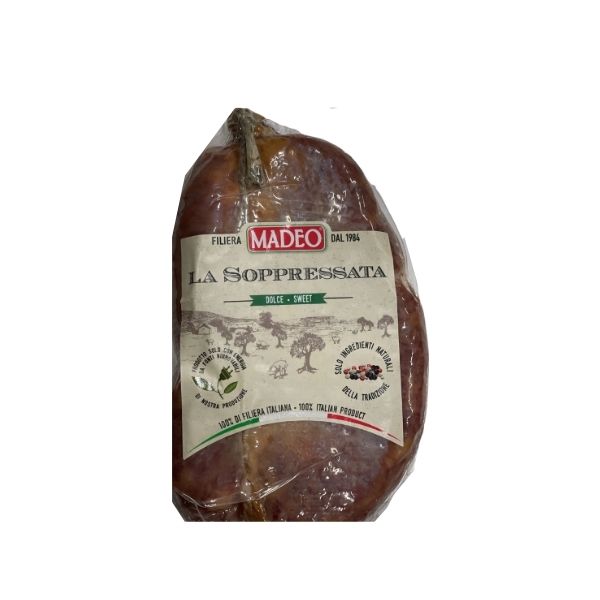 Madeo soppressata sweet salami 360g. Madeo soppressata dolce salami 360g. Order now at www.cibosano.co.uk