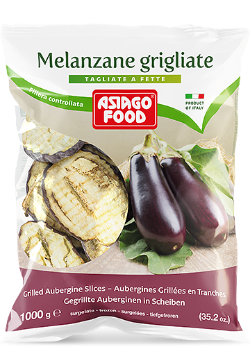 Asiago frozen grilled aubergines are practical and ready to serve. Selected when beautifully ripe, cleaned, sliced, grilled and then frozen.