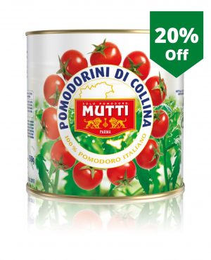 Mutti Cherry Tomatoes are rich, sweet and intense flavour. Grown in southern Italy, they maintain their incredible taste and freshness.